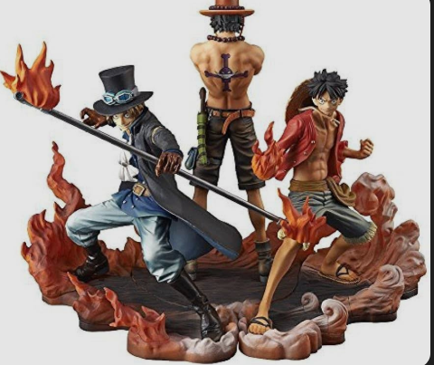 One Piece Luffy Ace Sabo Figures – Monkey D. Luffy, Portgas D. Ace & Sabo Collectible Action Figure Set