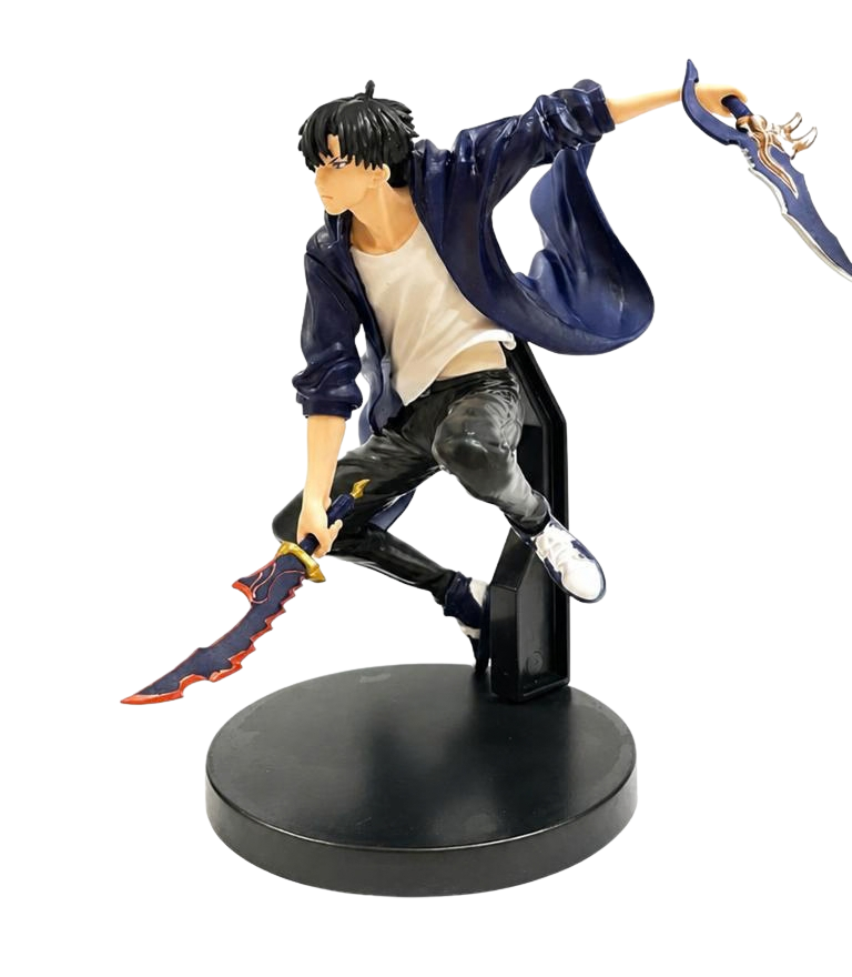 Solo Leveling Sung Jin-Woo Dual Sword Battle Pose Action Figure