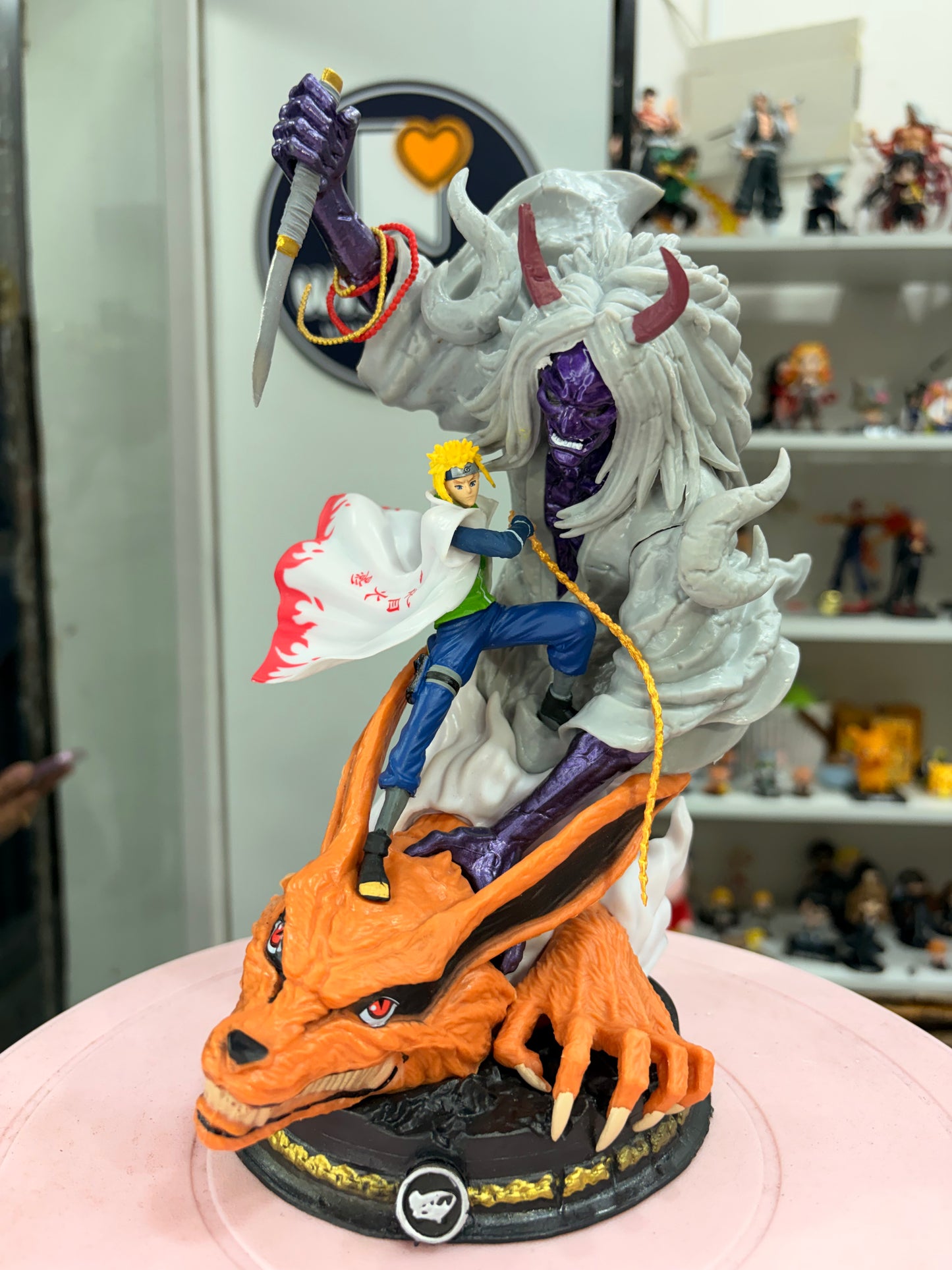 Minato Namikaze with Kurama Shinigami Anime Figure
