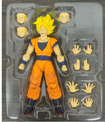 Goku Super Saiyan Action Figure – Interchangeable Faces and  Hands