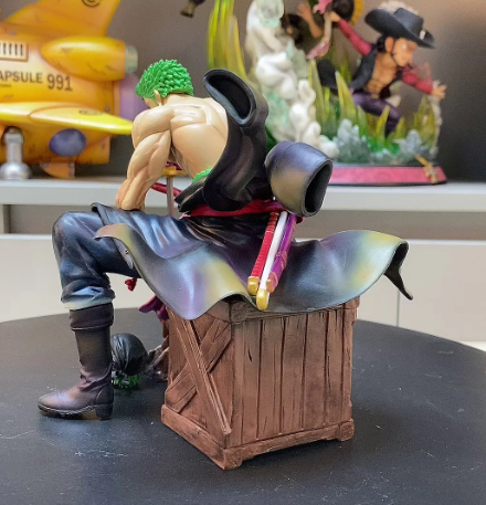One Piece Roronoa Zoro Sitting Figure With extra head
