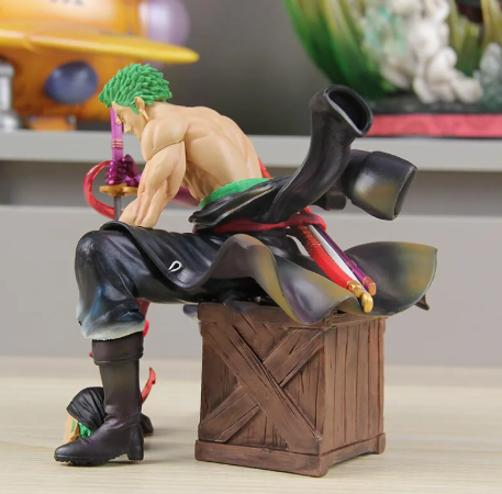 One Piece Roronoa Zoro Sitting Figure With extra head