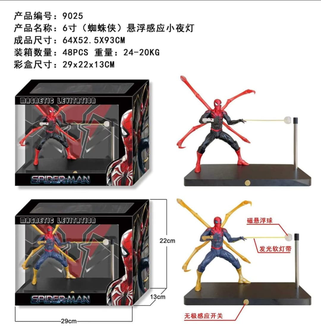 Spiderman  Magnetic Levitation  Light lamp