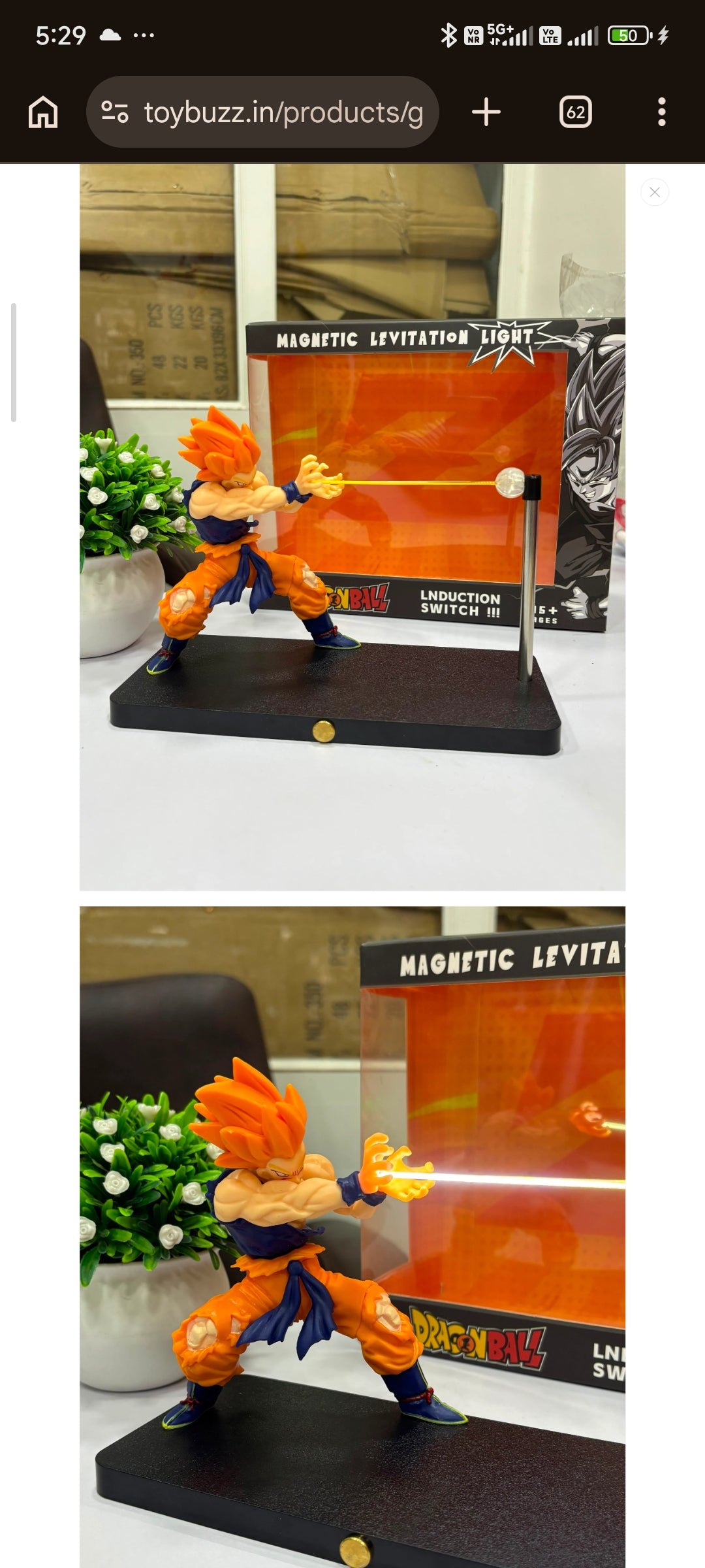 Goku Magnetic Levitation Kamehameha Light Figure | Dragon Ball Z Collectible